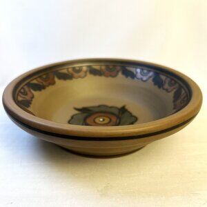 L Hjorth Art Pottery Bowl Bornholm Denmark Art Deco 1930s Trinket Dish 6 1/2”